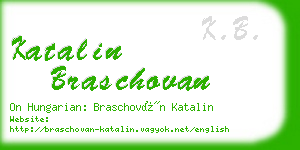 katalin braschovan business card